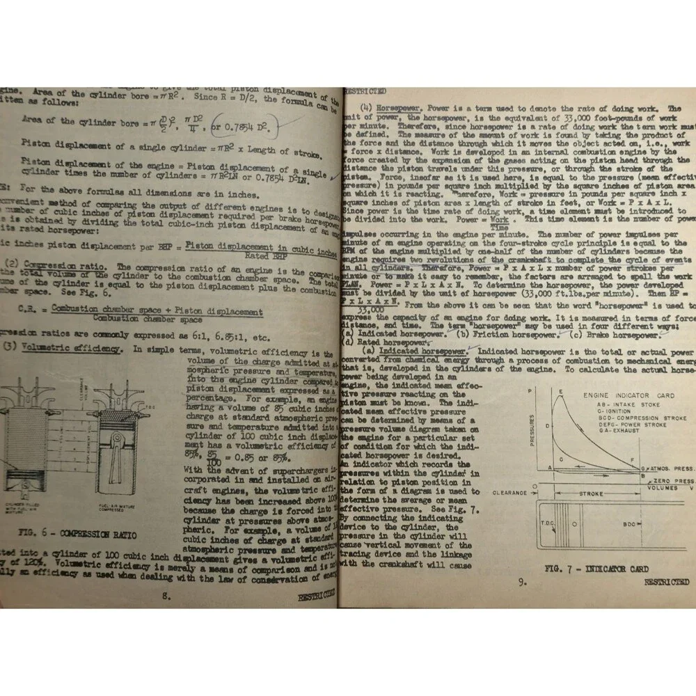 1945 B-29 Superfortress Engines M And I Manual Restricted Maintenance Training
